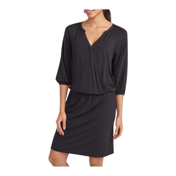Tommy Bahama Dresses & Skirts - NWT Black Tommy Bahama Womens Tambour 3/4 Bloused Sleeve, V-Neck Dress  Size XL